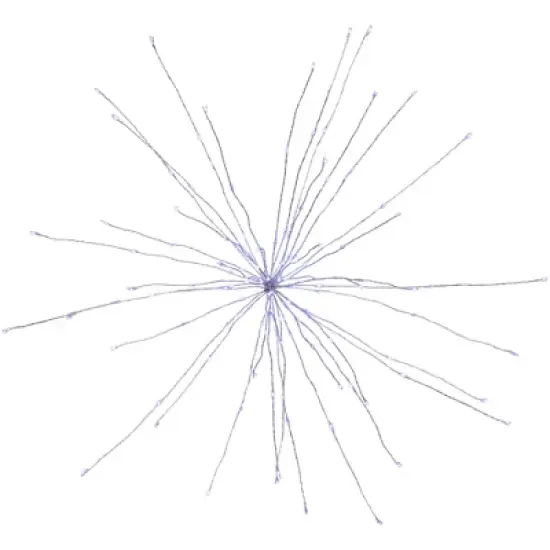Northlight 20" LED Lighted Firework Silver Branch Christmas Decoration - Blue Lights image {5}