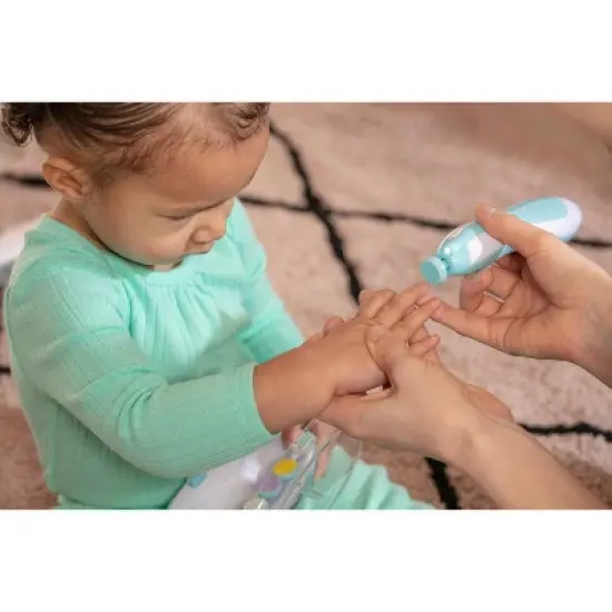 Baby Electric Nail Trimmer Kit with Light, Quiet Operation, 6 Interchangeable Heads for Gentle Precise Baby Nail Care and Polishing Baby Nail Trimmer image {3}