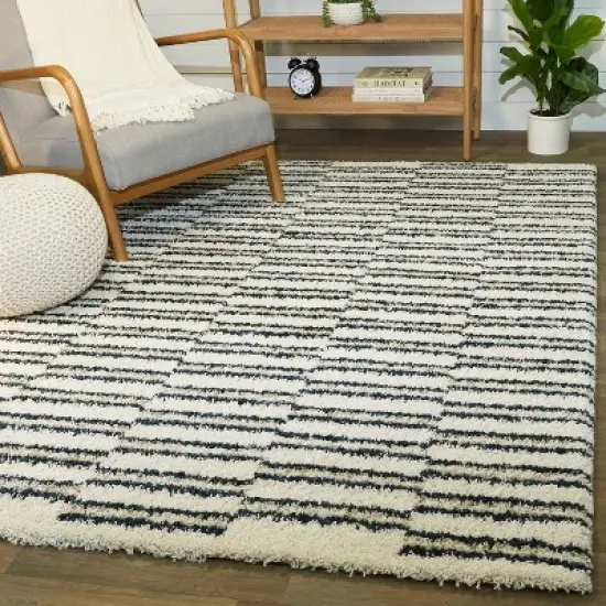  Forbes Striped Shag Kids' Rugs White - Balta Rugs image {1}