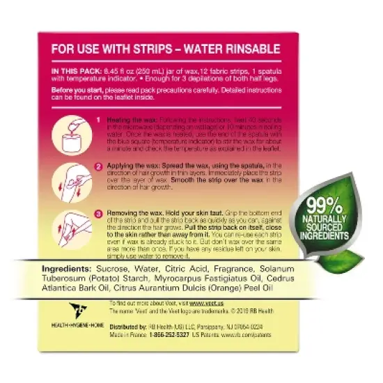 Veet Natural Sugar Waxing Hair Remover image {9}