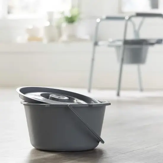 Drive Medical 7.5 Qt Commode Pail With Lid image {2}