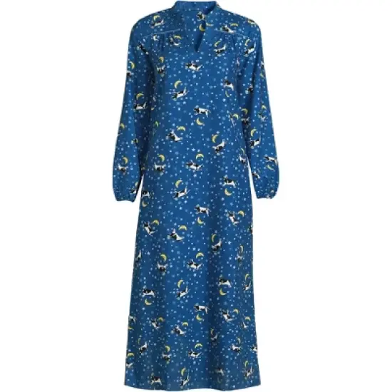 Lands' End Women's Long Sleeve Flannel Nightgown image {6}