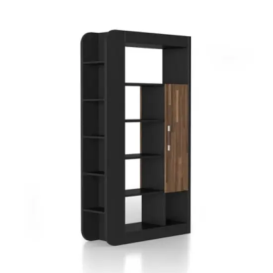 70.87" Triaga Multi Shelf Bookcase Black - miBasics image {7}