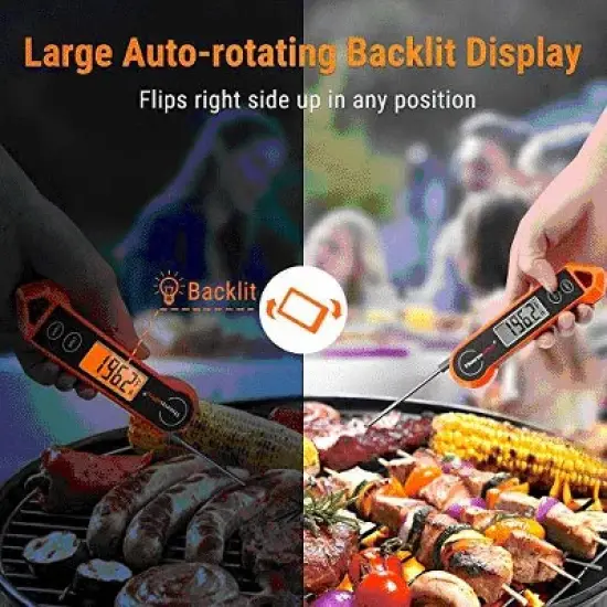 ThermoPro Digital Meat Thermometer TP19HW Waterproof Food Thermometer, Candy Cooking Grill Kitchen Thermometer with Magnet image {2}