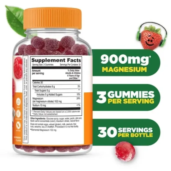 Lifeable - Magnesium Citrate - 900mg - Kids - 90 Gummies image {1}