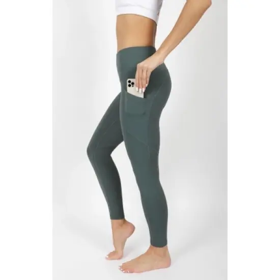 90 Degree by Reflex Womens Interlink High Waist Ankle Legging with Back Curved Yoke image {13}