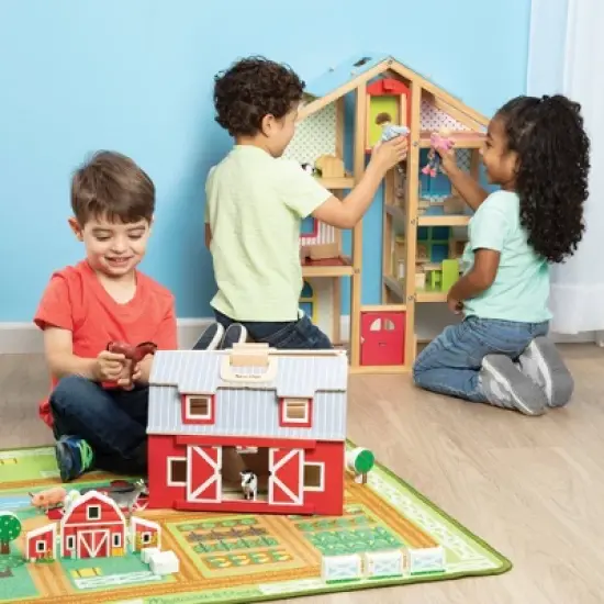 Melissa & Doug Fold and Go Wooden Barn Play Set image {5}