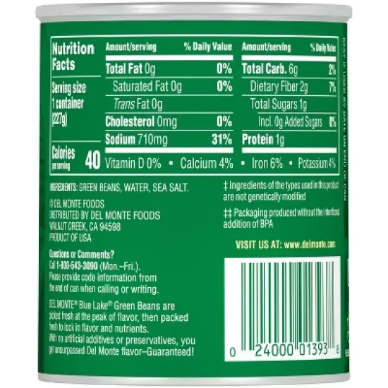 Del Monte Fresh Cut Green Beans - 8oz image {2}
