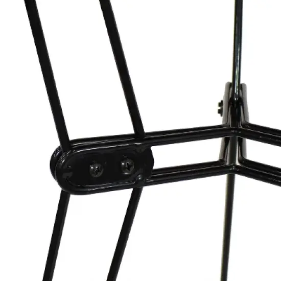 Sunnydaze Indoor Modern Furniture Steel Wire Bar Table with Faux Woodgrain Tabletop - Brown image {6}