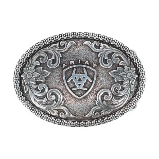 Ariat Boy's Tooled Western Belt with Removable Buckle image {2}