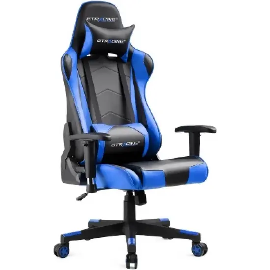 Gaming Office Chair PU Leather with Adjustable Headrest and Lumbar Pillow - GTRACING image {7}