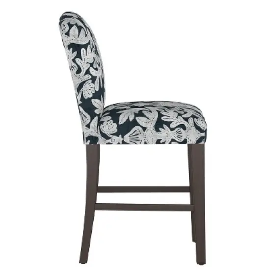 Alex Camel Back Counter Height Barstool in Velvet - Skyline Furniture image {2}