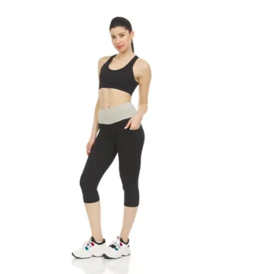 Infinite Basics Women's High Waist Tummy Control Yoga  Super Comfy Legging Capris - Great For Working Out, Hanging  Around the House & Sleep image {5}