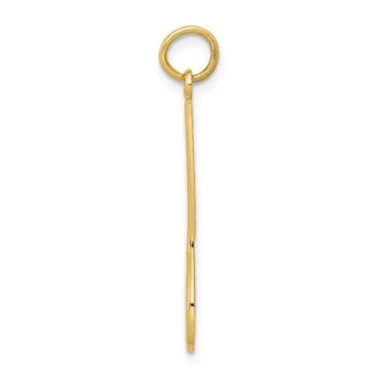 Black Bow Jewelry 14k Yellow Gold Lacrosse Stick Pendant image {1}