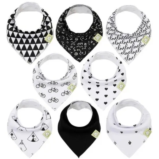8pk Organic Baby Bandana Bibs, Baby Drool Bibs for Baby Boy, Girl, Baby Bibs for Infant, Newborn image {26}
