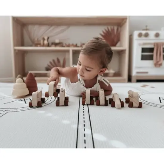 LITTLE Bot Ofie Mat x World of Eric Carle Activity Play Center - Caterpillar Life + Country Road Nordic image {5}