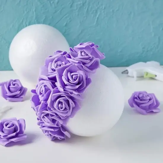 Juvale 2 Pack Foam Balls for Crafts, 6" Round White Polystyrene Spheres for DIY Projects, Ornaments, School Modeling, Drawing image {1}