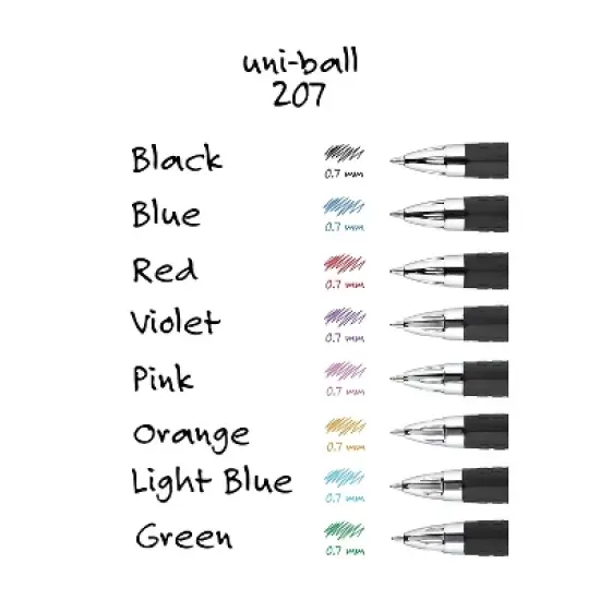 uni-ball uniball 207 Retractable Gel Pens Medium Point 0.7mm Red Ink Dozen (33952) image {6}