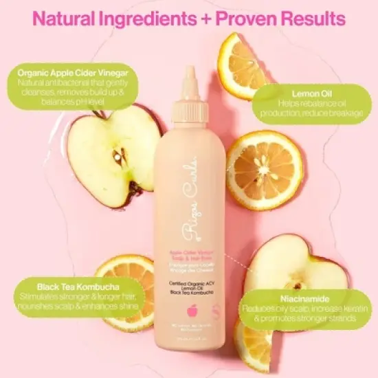 Rizos Curls Apple Cider Vinegar Scalp & Hair Rinse - 10 fl oz image {4}