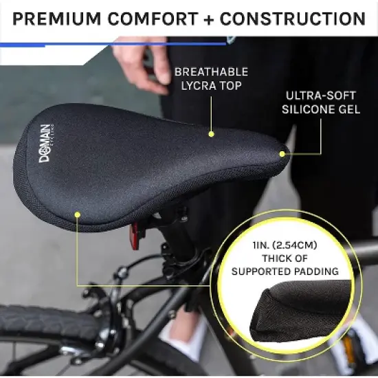 Domain Cycling Adult Gel Bike Seat Cushion image {1}