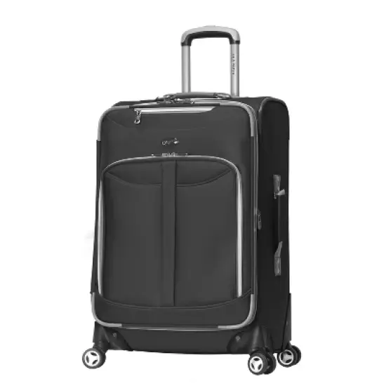 Olympia USA Tuscany Expandable Softside Checked Spinner Suitcase image {1}