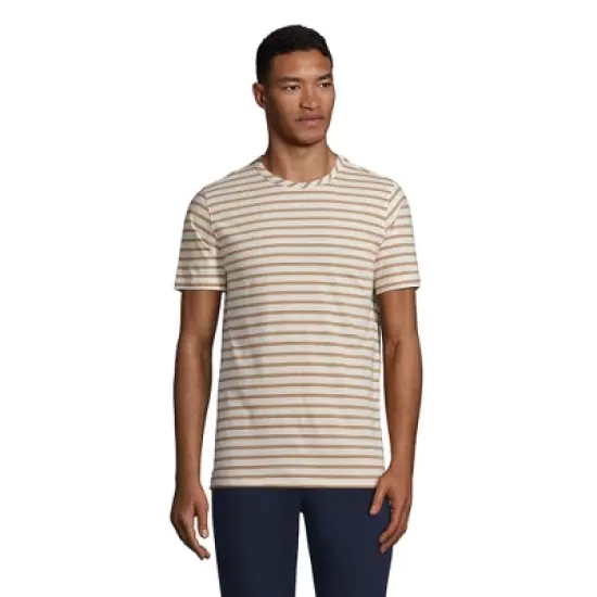 Lands' End Men's Short Sleeve Cotton Linen Tee image {3}