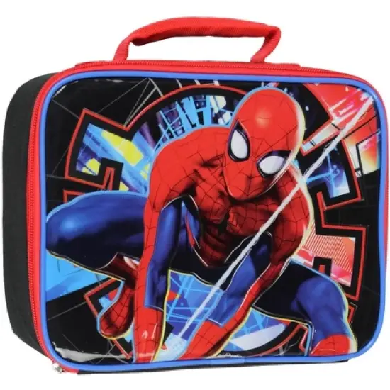 Marvel Spider-Man Lunch Box Spiderman Superhero Insulated Kids Lunch Bag Tote image {4}
