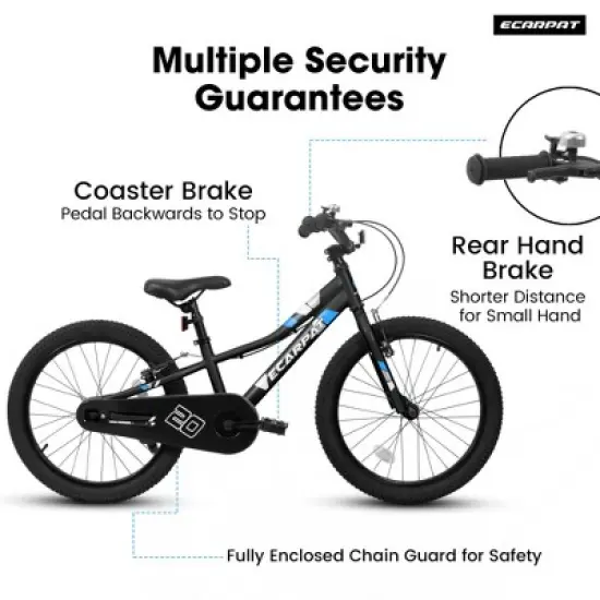 Cesicia Kids Bike with 20 Inch Wheels, Only 1-Speed, Front V Brake, Rear Holding Brake, for 3-5 Years Old image {3}