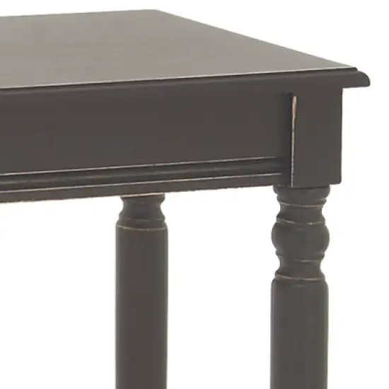 Wood Traditional Rectangular Console Table Black - Olivia & May image {5}