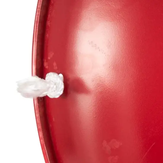 Slippery Racer ProDisc 26 Inch Heavy Duty Aluminum Iron Alloy Metal Kids Winter Saucer Snow Sled with Dual Riveted Soft Grip Rope Handles, Red image {4}