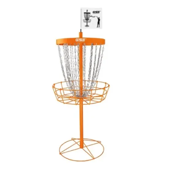 GSE Professional 24-Chain Disc Golf Basket, Metal Flying Disc Golf Practice Target image {9}
