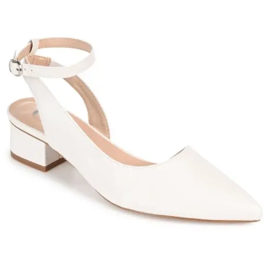 Journee Collection Womens Keefa Pointed Toe Low Block Heel Pumps image {12}