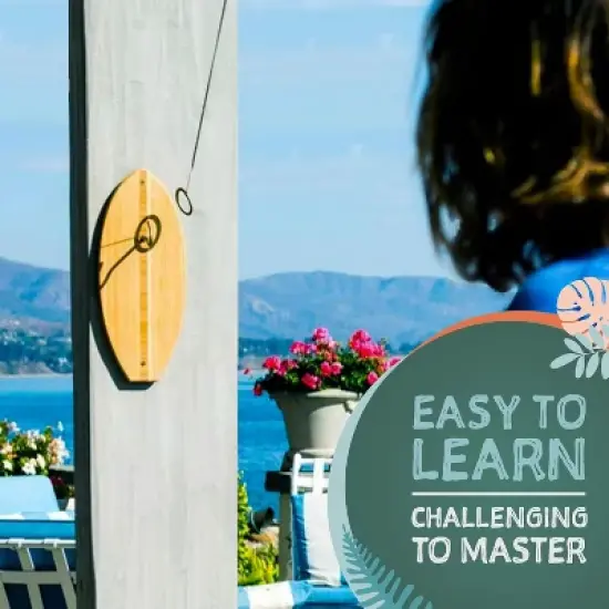 Tiki Toss Ring Toss Game for Adults & Kids - Hook and Ring Games with String and Hooks for Indoor and Outdoor Use image {3}