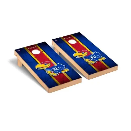 NCAA Kansas Jayhawks Premium Cornhole Board Vintage Version image {1}