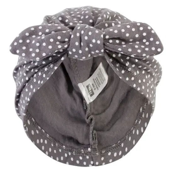 Hudson Baby Baby Girl Turban Cotton Headwraps, Pink Feather, One Size image {2}