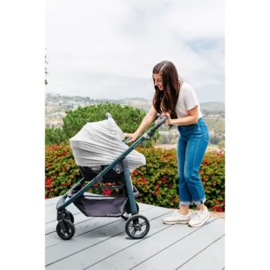 Snuggle Shield LUXE Protection Rayon from Bamboo Multi Use Antimicrobial Air Filtering Infant Car Seat/Nursing Cover - Gray image {8}