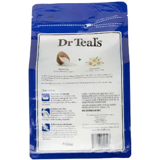 Dr Teal's Epsom Salt Soaking Solution Comfort and Calm with Chamomile 34 Ounce image {1}