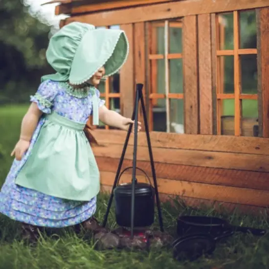 The Queen's Treasures 18 Inch Doll 3 Piece Purple and Green Prairie Dress image {1}