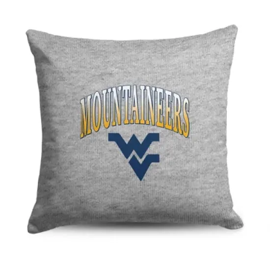 NCAA West Virginia Mountaineers 16" Heather Gray Sweatshirt Pillow image {5}