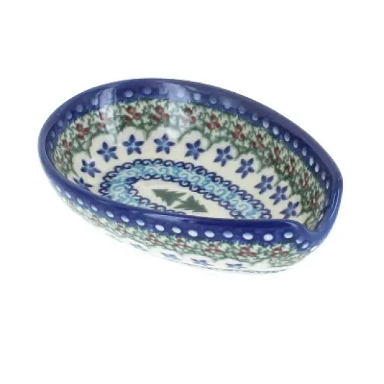 Blue Rose Polish Pottery 89 Vena Small Spoon Rest image {9}