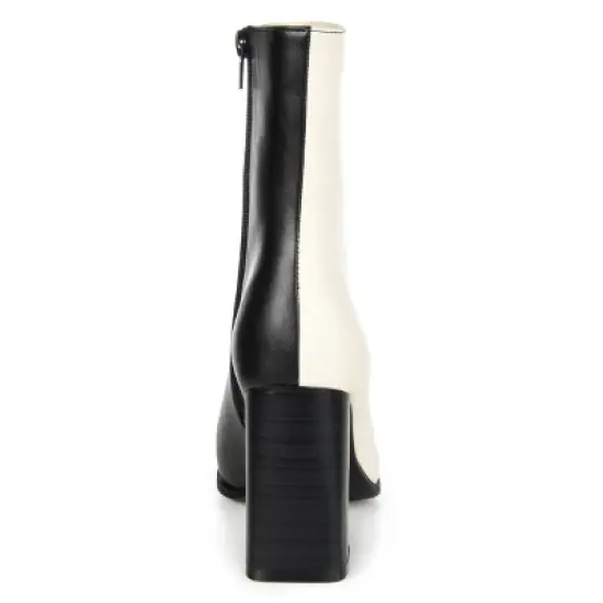 Journee Collection Womens January Tru Comfort Foam Inside Zip Stacked Heel Booties image {2}