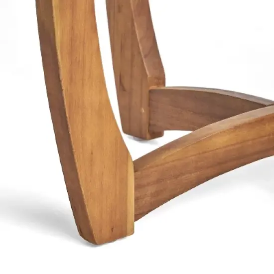 3/5/7pcs Outdoor Patio Wood Dining Sets With Cushions, Teak Finish -ModernLuxe image {14}