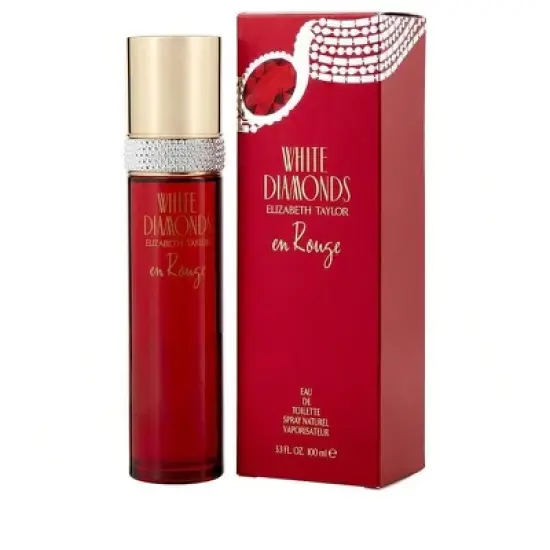 White Diamonds En Rouge By Elizabeth Taylor Pepper, Raspberry, Orange Blossom, Amber, Vetiver Women Edt Spray 3.3 Oz 2019  3.3 Oz Fragrance image {1}