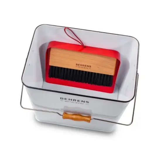 Behrens Rectangular Galvanized Steel Bucket White image {1}