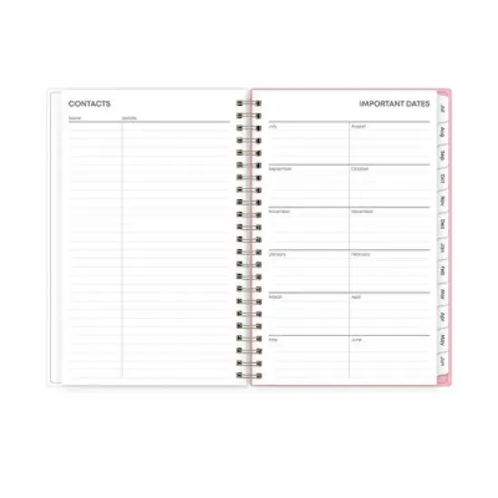 Blue Sky 5"x8" 2025-2026 Weekly/Monthly Wirebound Frosted Quandra Multi image {6}