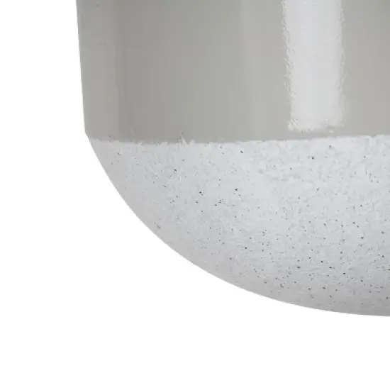 Gray Metal, Rope & Wood Large Hanging Planter - Foreside Home & Garden image {1}