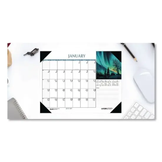 Earthscapes Scenic Desk Pad Calendar, Scenic Photos, 18.5 x 13, White Sheets, Black Binding/Corners,12-Month (Jan-Dec): 2026 image {3}