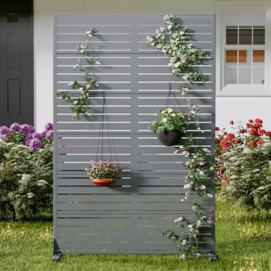 PexFix Outdoor Metal Classic Shutters Screen Garden Fence Brick Pattern Wall image {12}