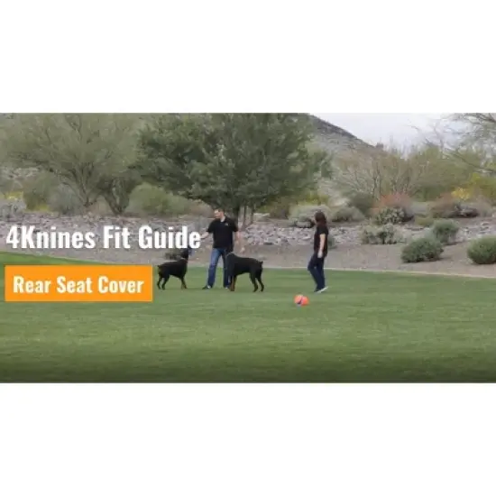 4Knines Dog Rear Seat Cover With Hammock Regular Black image {8}