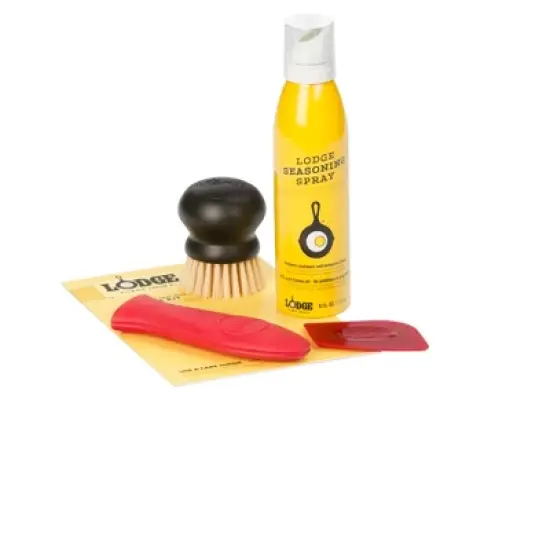 Lodge Seasoned Cast Iron Care Kit Yellow image {1}